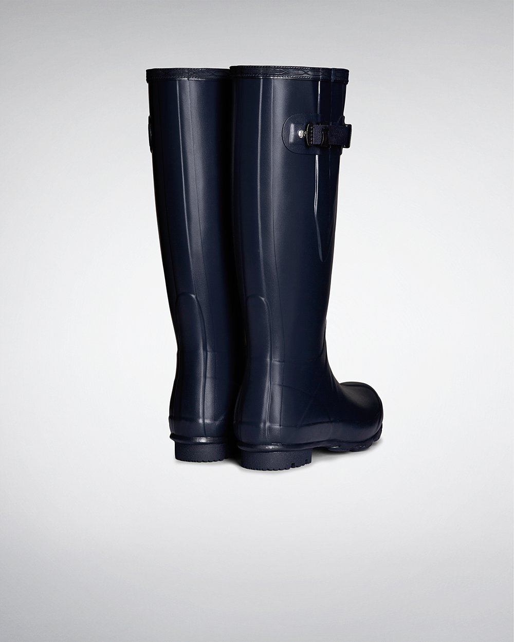 Galochas Altas Hunter Feminina Azul Marinho - Norris Field Side Adjustable - 60NEGTFIZ